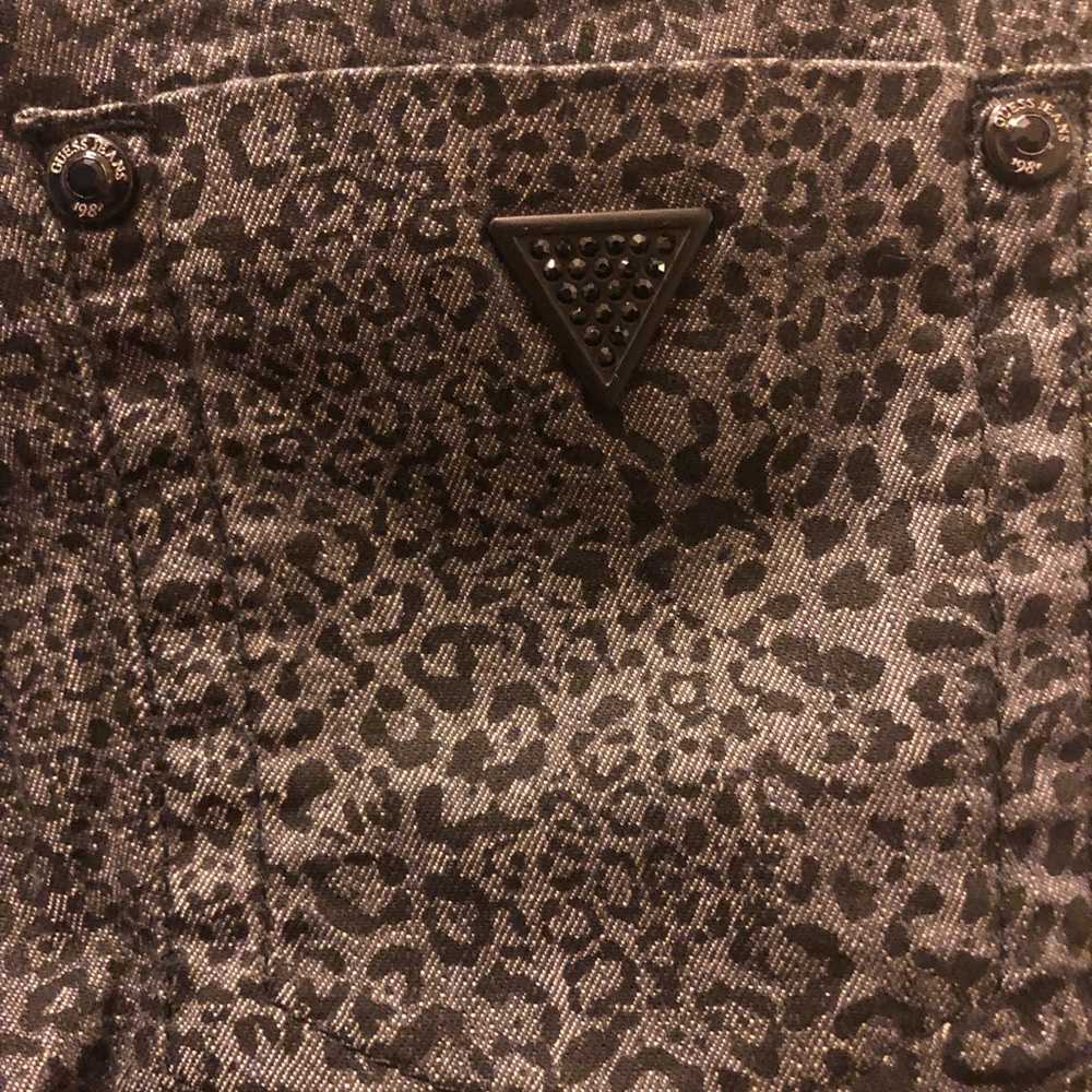 Guess Leopard Grey/Black Skinny Jeans
